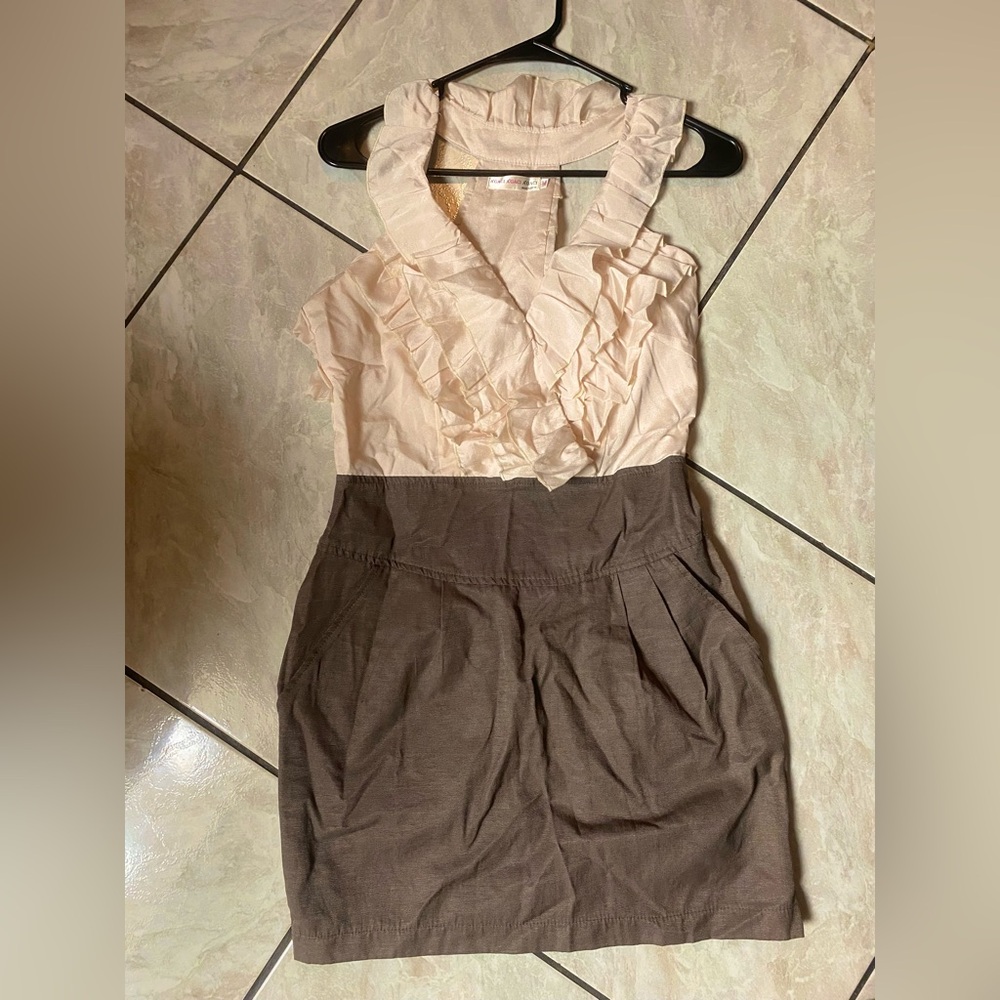 Agaci Peach & Brown Dress M